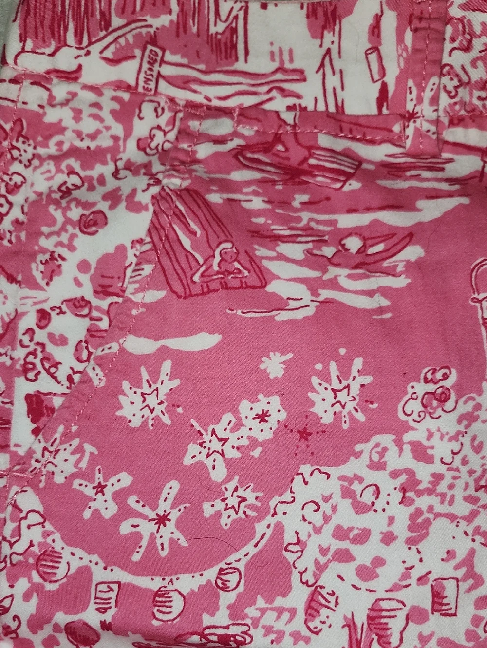 Rare Lily Pulitzer Skinny Dip Pink & White Shorts 4 - Picture 4 of 8